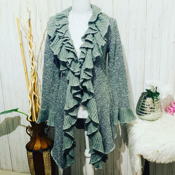 Anthropologie Sweaters - Anthropologie Sioni Gray Boho Cardigan Sweater